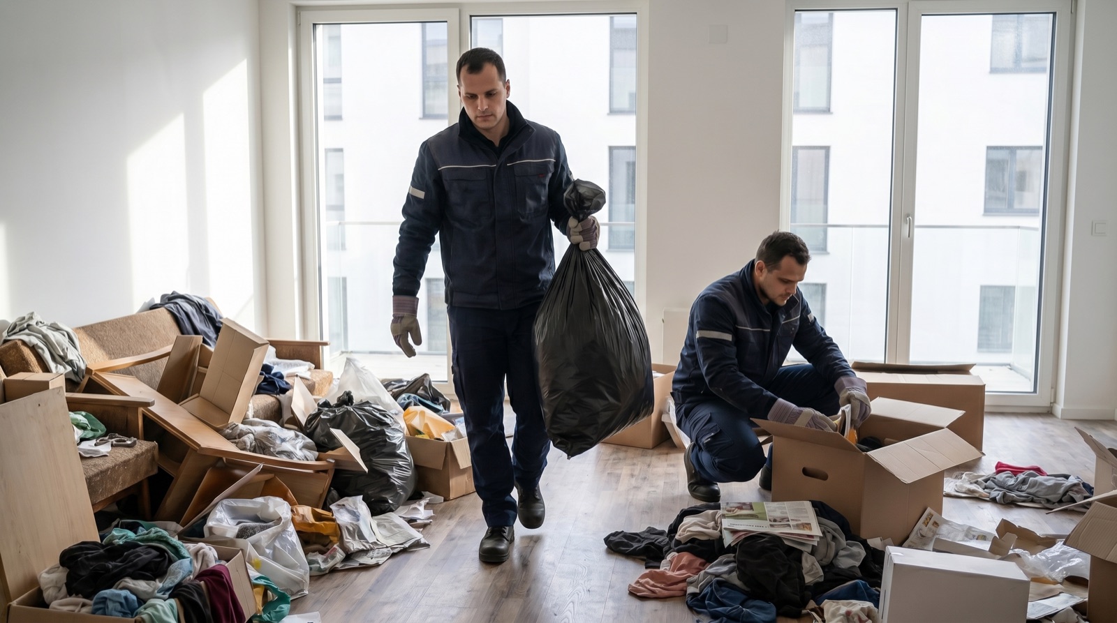 Räumung und Abtransport